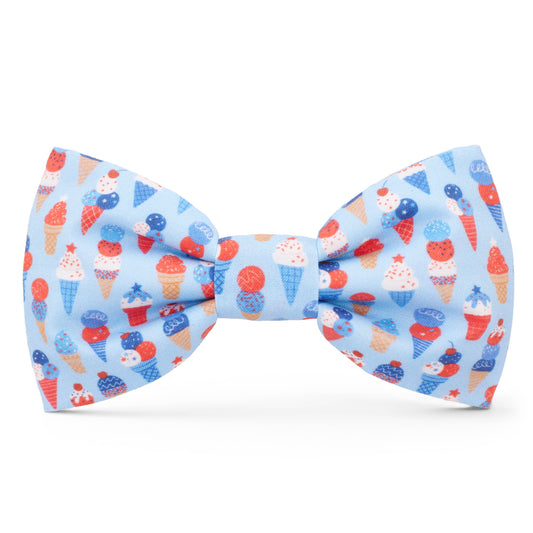 Star-Spangled Scoops Dog Bow Tie