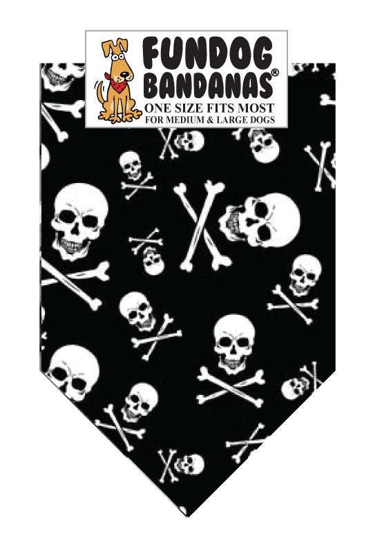 5 Pack - Skull and Crossbones Dog Bandanas