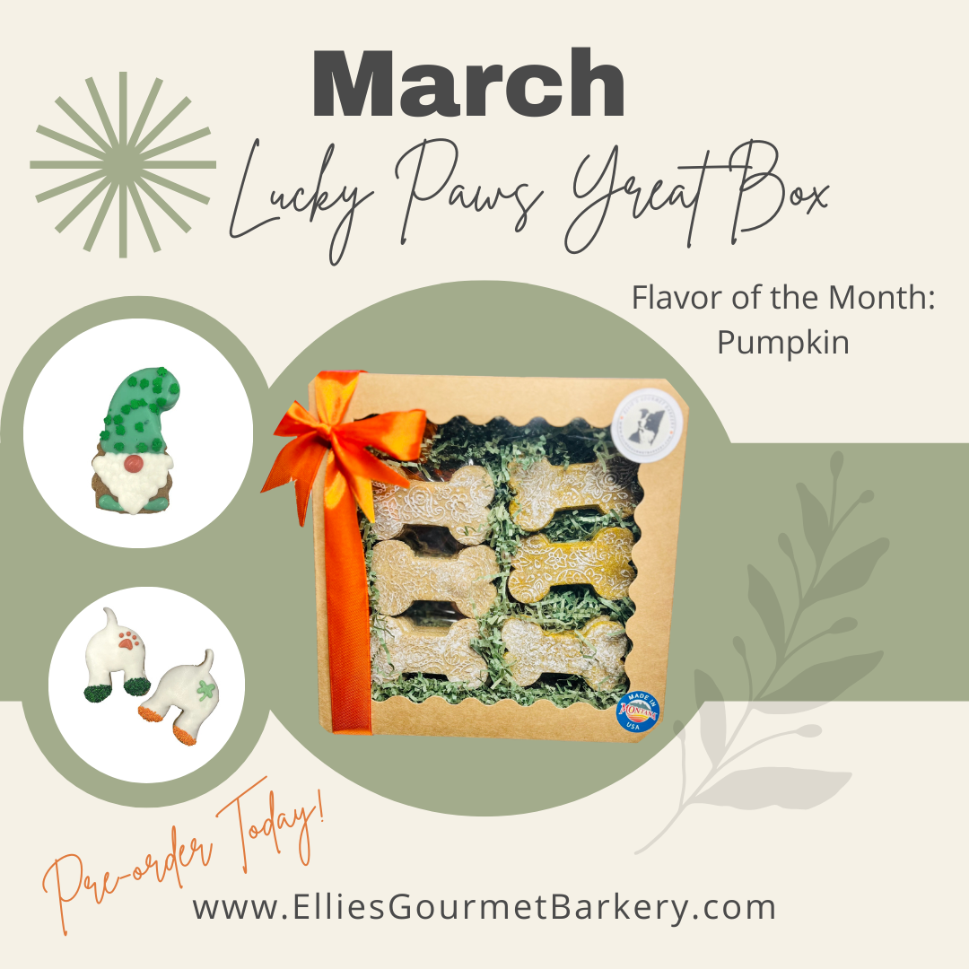 Lucky Paw Treat Box | Limited Edition | All-Natural Dog Treats | Ellie's Gourmet Barkery