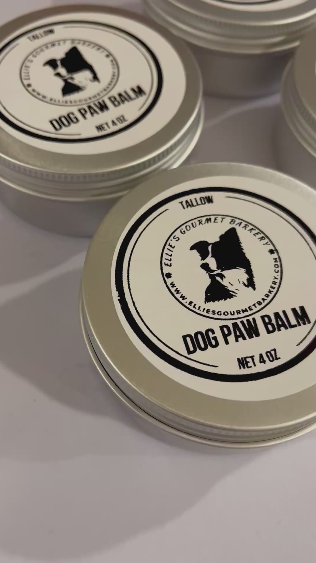 Ellie's Gourmet Barkery Tallow Dog Paw Balm - 4oz natural paw care made in Montana
